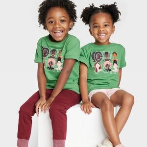 Target Green Kids Short Sleeve Tee Black History Month Size 5T